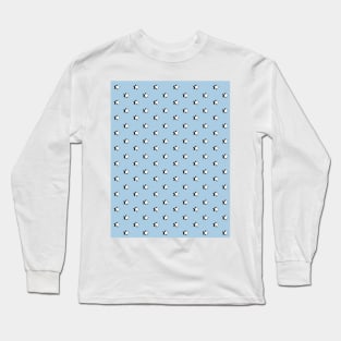 Light Blue Retro Aesthetic stars/ VSCO stars Long Sleeve T-Shirt